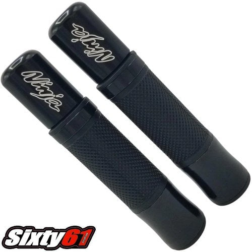 ZX14R Grips Comfort Black with Engraved Ninja Bar Ends Kawasaki 2006-2025 2026