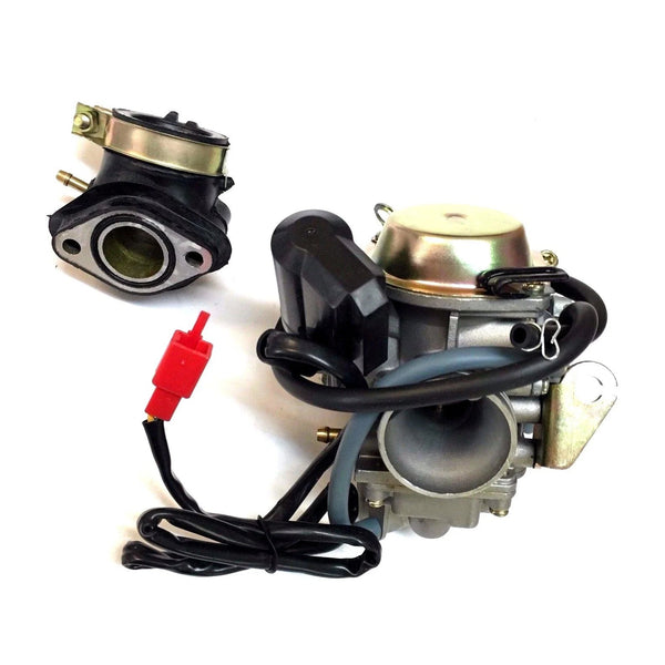 24MM Carburetor & Manifold Kit GY6 150CC Scooter Moped SUNL Carb