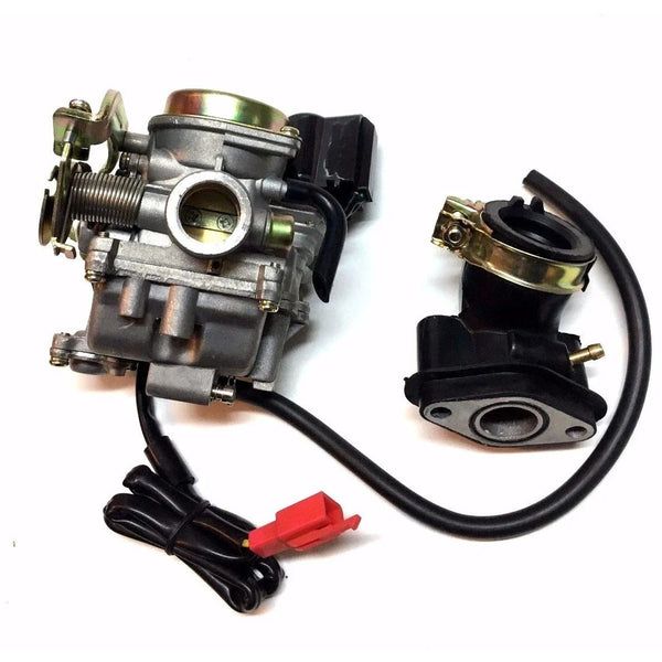 20MM Qlink 50CC 50 Carburetor & Intake Manifold Boot Scooter Moped Carb New