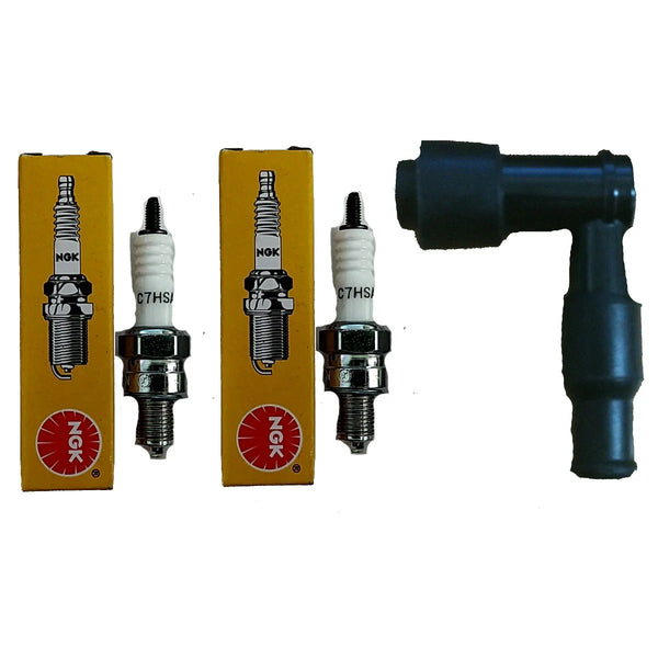 2) Spark Plug + Cap For Honda XR80R XR 80 R XR80 Bike Youth Sparkplug New
