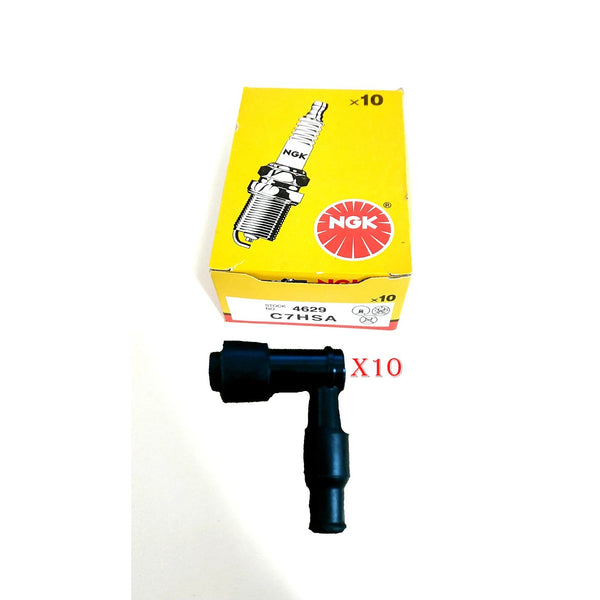 Shop Set OF 10 Spark Plug + Caps Kawasaki KLX140L Bike Youth Sparkplug NE C7HSA