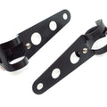 Universal Black Cafe Racer Motorcycle Headlight Brackets - Fits 30mm - 38mm