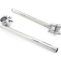 Chrome 7/8" Clip-On Handlebars 7 Degree - 33mm Fork - Honda Kawasaki Suzuki Cafe
