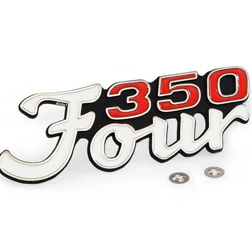 Metal Side Cover Emblem Badge - Honda CB350F CB350 Four 1972 1973 1974 350 clips