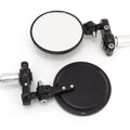 Folding Bar End Motorcycle Mirrors 3" Black Aluminum 7/8" Bars Cafe Racer
