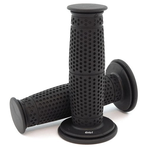 Wimbledon Grips - Black Rubber - For 7/8" Bars - Motorcycle Cafe Racer Custom