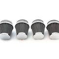 Chrome Motorcycle Air Filter Pod 54mm 4 Pack Honda Kawasaki Yamaha Suzuki