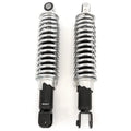 Emgo Black With Chrome Spring Shorty Shocks - Eye to Clevis - 290mm (11.4")