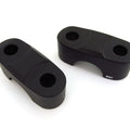 Set of 2 Flat Black Handlebar Clamps - Honda CB160/200/350/360/400/450/550/750