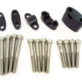 Aluminum 7/8" Handlebar Riser Set - Black - Honda Kawasaki Suzuki Triumph Norton
