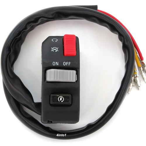 Universal 7/8 Bar Multi Switch Dualsport Motorcycle ATV Kill Start button On/Off
