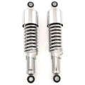 Chrome Shorty Rear Motorcycle Shocks 290mm 11 3/8" Honda Suzuki Yamaha Lower Eye