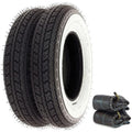 Shinko SR550 Street White Wall Tire Set - Honda Z50 Z50A Z50R - Tires and Tubes