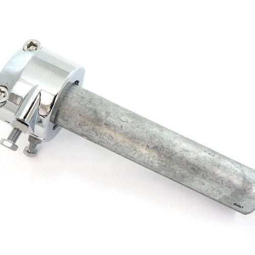 British Style Dual Pull Throttle Assembly - Chrome - Triumph Norton Amal Honda