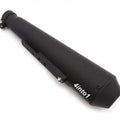 17" Reverse Cone Megaphone Cafe Shorty Muffler Flat Black 1.5" to 1.75" Reducer
