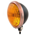 5.75" Bottom Mount Halogen Headlight Spotlight - Matte Black Bronze Amber