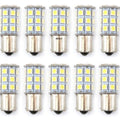 Set of 10 - LED Bulbs - 27 Smd - 1156 - Yellow - RV Camper Car Truck Motorcycle