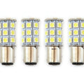 Set of 4 - LED Bulbs - 27 Smd - 1157 - White - RV Camper Car Truck Motorcycle