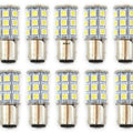 Set of 10 - LED Bulbs - 27 Smd - 1157 - Amber - RV Camper Car Truck Motorcycle