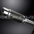 Delkevic 8" High Mount Carbon Round Muffler - Honda VFR800 Interceptor 1998-2001