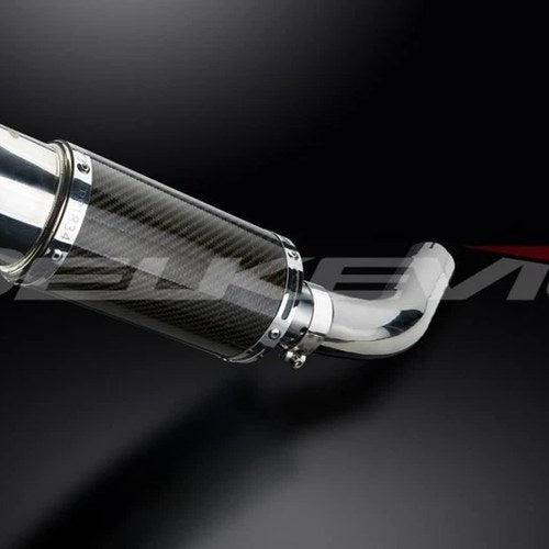 Delkevic 8" Carbon Round Muffler Slip On - Honda VFR800F Interceptor 2014-2015