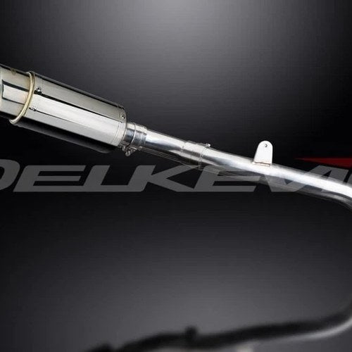 Delkevic 8" Stainless Steel Round Muffler Slip On - Honda CBR600RR 2005-2006
