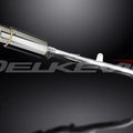Delkevic 8" Stainless Steel Round Muffler Slip On - Honda CBR600RR 2005-2006