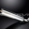 Delkevic 18" Stainless Oval Muffler Slip On - Honda VFR800 Interceptor 1998-2001