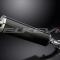 Delkevic 18" Carbon Oval Muffler Slip On - Honda VFR750 Interceptor 1990-1993