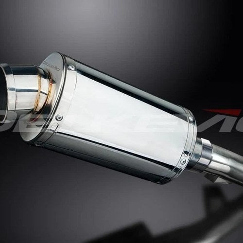 Delkevic 9" Stainless Oval Muffler Slip On - Honda NC700X 2011-2017 Exhaust