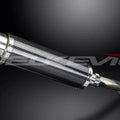 Delkevic 14" Carbon Fiber Round Muffler Slip On - Honda CBR600 1999-2000