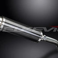 Delkevic 14" Carbon Fiber High Mount Muffler Slip-on - Honda VFR800 Fi 1998-2001