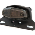 Lucas Style LED Motorcycle Tail Light Assembly - Matte Black w/ Smoke Lens