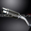 Delkevic 8" Mini Carbon Round Slip On Muffler - Kawasaki Z800 2013-2016 Exhaust