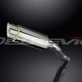 Delkevic 8" Mini Stainless Round Muffler - Kawasaki Ninja 300 2013-2017 Exhaust