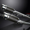 Delkevic 8" Carbon Round Slip On Mufflers - Kawasaki ZX-14 2012-2021 Exhaust