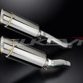 Delkevic 8" Stainless Round Mufflers - Kawasaki Ninja ZX6 ZZR600 90-01 Exhaust
