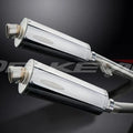 Delkevic 14” Stainless Slip On Mufflers - Kawasaki ZZR1200 2002-2005 Exhaust