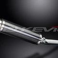 Delkevic 14" Carbon Round Slip On Muffler - Kawasaki ZX-9R 1994-1997 Exhaust