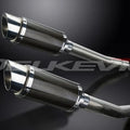 Delkevic 8" Carbon Round Mufflers - Suzuki Hayabusa GSX1300R 2008-2017 Exhaust