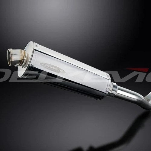Delkevic 14" Stainless Oval Slip On Muffler - Suzuki GSX-R1000 2001-2002 Exhaust