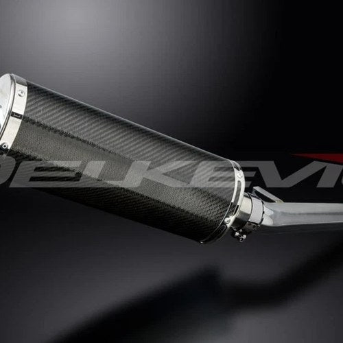 Delkevic 14" Carbon Oval Muffler - Suzuki GSX600F Katana 600 1997-2006 Exhaust