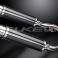 Delkevic 14" Carbon Round Slip On Mufflers - Yamaha FJR1300 2006-2021 Exhaust