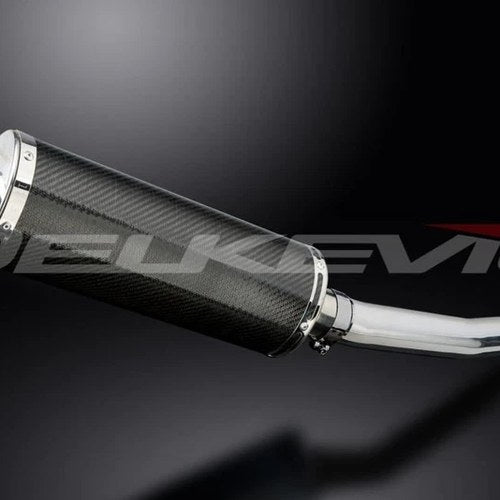 Delkevic 14" Carbon Oval Slip On Muffler - Yamaha YZF-R6 1998-2002 Exhaust