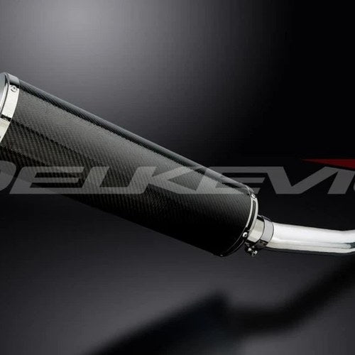 Delkevic 18" Carbon Fiber Oval Slip On Muffler - Yamaha YZF-R6 1998-2002