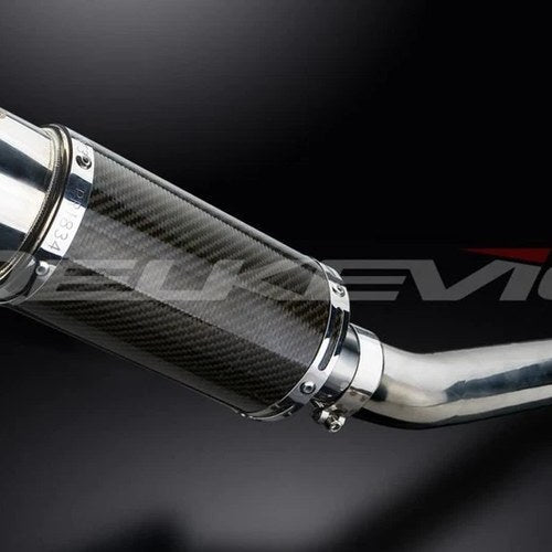 Delkevic 8" Carbon Fiber Round Slip On Muffler Yamaha FZR600R 4JH 95-99 Exhaust