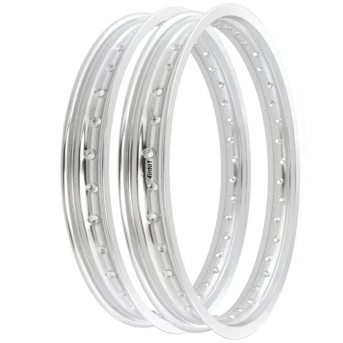 Rising Sun Silver Aluminum Rim Set - Honda CB350K CB350 Twin - 1968 - 1973