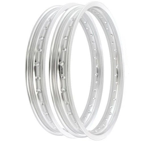 Rising Sun Silver Aluminum Rim Set - Honda CB400F Super Sport - 1975 - 1977
