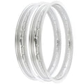 Rising Sun Silver Aluminum Rim Set - Honda CL200 Scrambler 200 - 1974