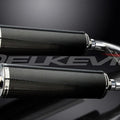 Delkevic 18" Carbon Fiber Oval Mufflers - Triumph Trophy 1200 - 95-03 Exhaust